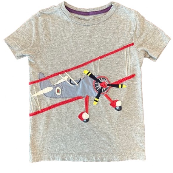 Mini Boden Other - Mini Boden Boys Grey, Red, Blue Airplane T-shirt, Tee, Size 5-6